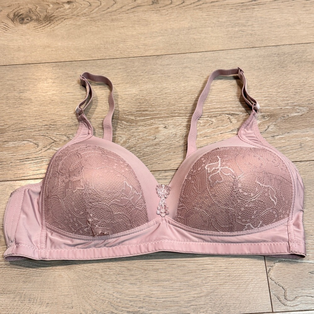 Prima‎ Valentina Pink Lace Light Wireless Padded Underwire Bra Size 42D